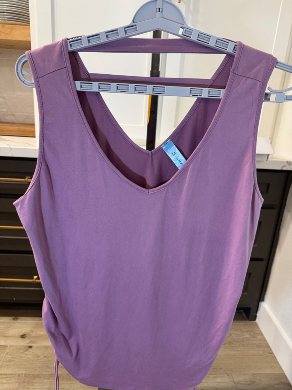 Sleeveless V-Neck Tank Top in Mauve - Size 3XL